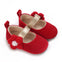 Red Flower Booties BTS9117A